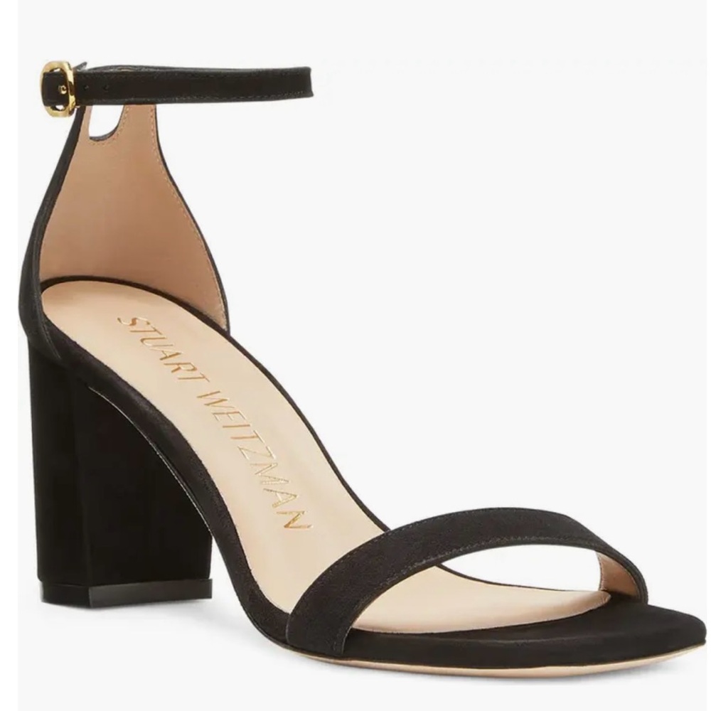 New Stuart Weitzman Nudistcurve 75 Block Heel Sandal size 8.5